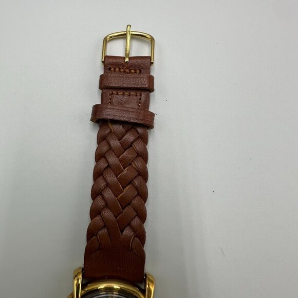 3/$30 Fowler Watch Women Gold Tone Purple Elephant Art Dial Braided Band - Picture 5 of 14